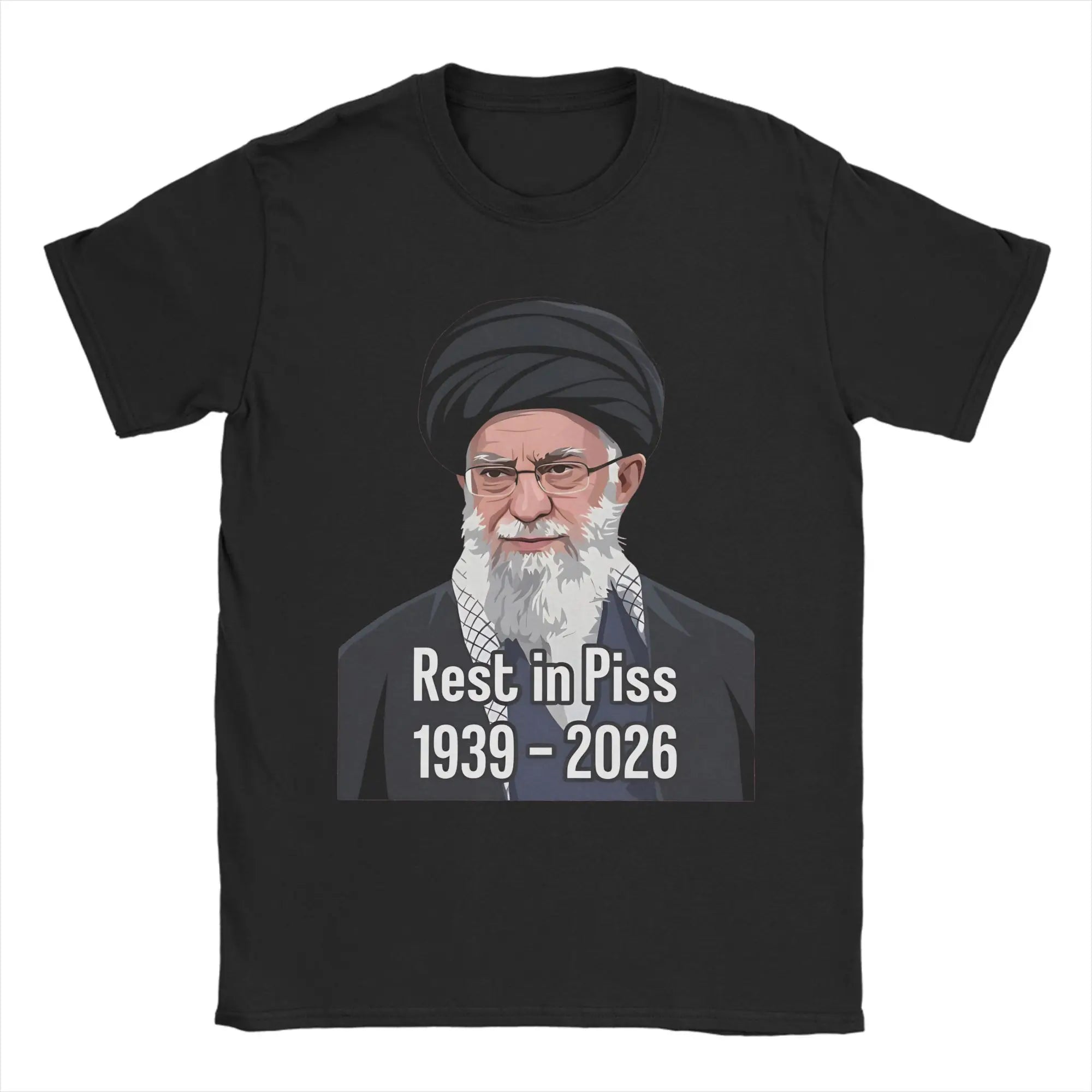 Graphic Printing We Love You Ayatollah RIP 1939-2026 IRAN Ali Khamenei  T Shirt For Unisex  Cotton Tee Shirt Short Sleeve Tops