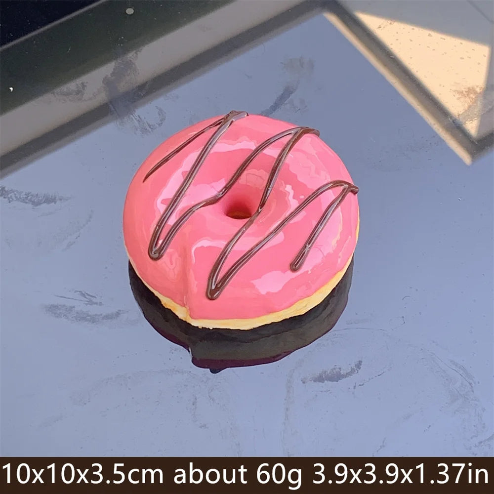 4inch Vanilla Soft Kit Kid Bagel Bread Model False Donuts Toy Gift Wall DIY Decoration Props Sugar Needle Nutella Soft extrusion