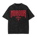 Mordor Metal L-Lords Of The R-Rings T Shirts Hip Hop Washed Cotton Harajuku T-Shirts for Men Women Tops Streetwear Printed Tees