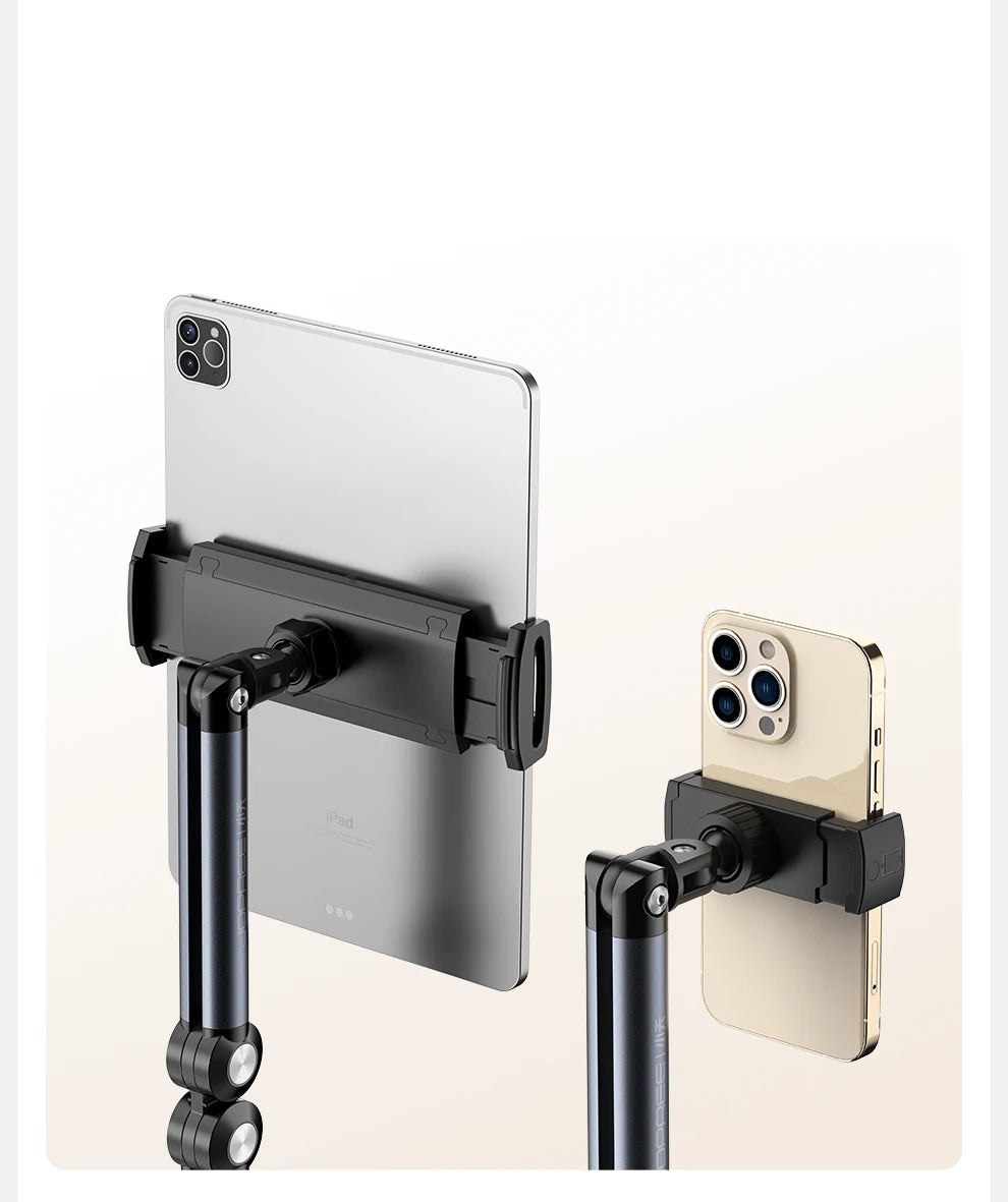 Tablet Stand Phone Holder Floor Lazy Support Stand Desktop Live Broadcast Stand Aluminum Alloy Retractable iPad Clip