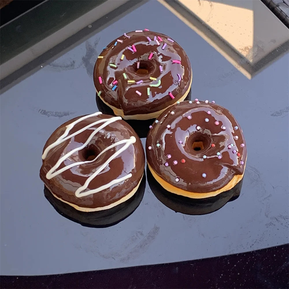 4inch Vanilla Soft Kit Kid Bagel Bread Model False Donuts Toy Gift Wall DIY Decoration Props Sugar Needle Nutella Soft extrusion