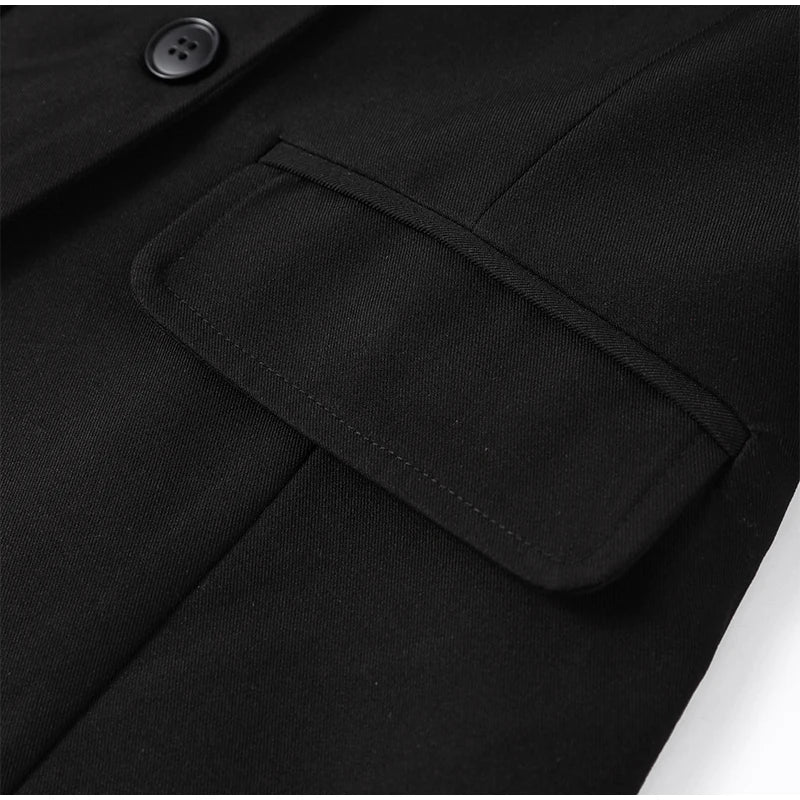 2026 Spring New Solid Lapel Blazer Jacket For Women Elegant Long Sleeve Waist Suit Coats Office Lady Chic Commute Tops