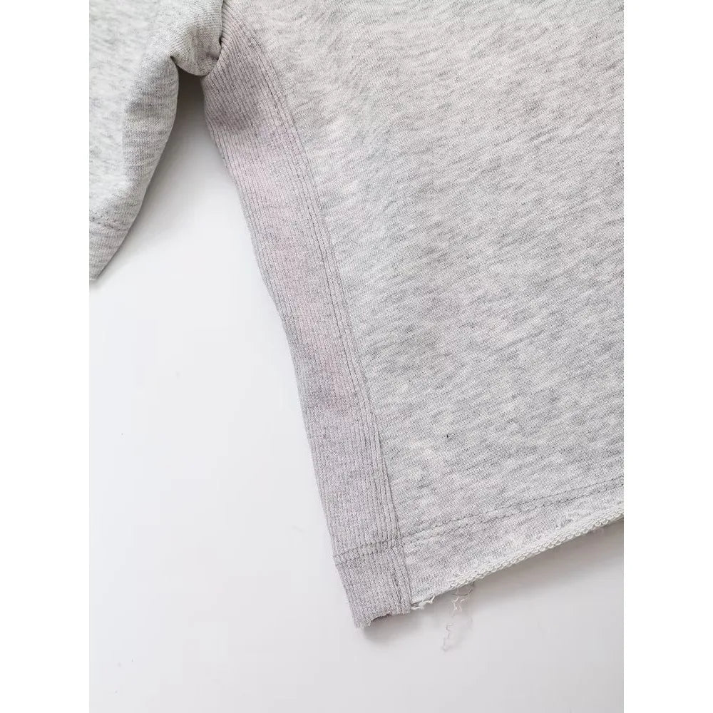 Plush Ensemble Femme 2 Piece COTTON Short Sets for Women Two Colors Text Print O-neck Sweatshirts + Mid Elastic Waistband Shorts