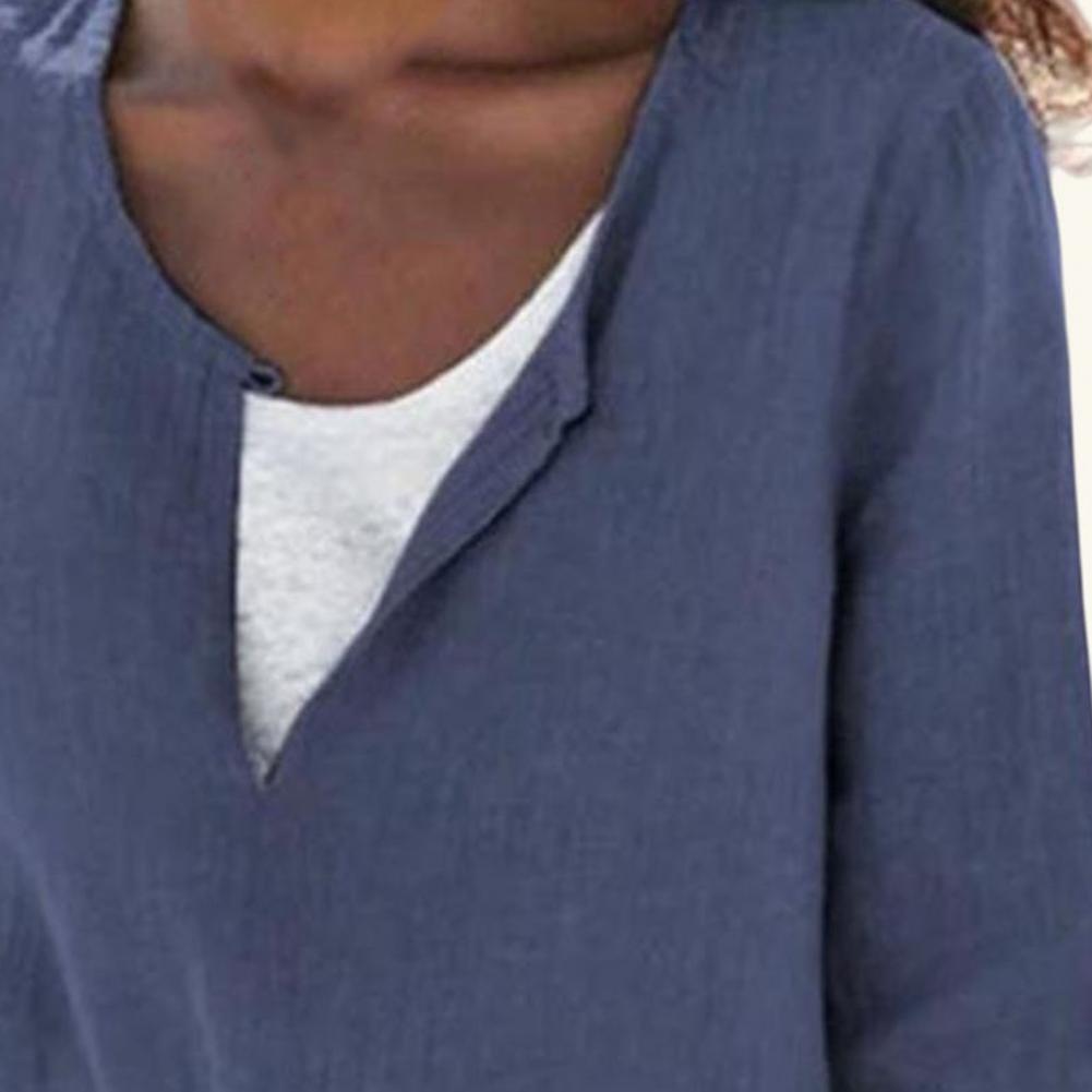 Summer Women's Clothes Casual V-neck Short Sleeves Tops Loose Ladies Cotton Linen T Shirts Tee 4XL
