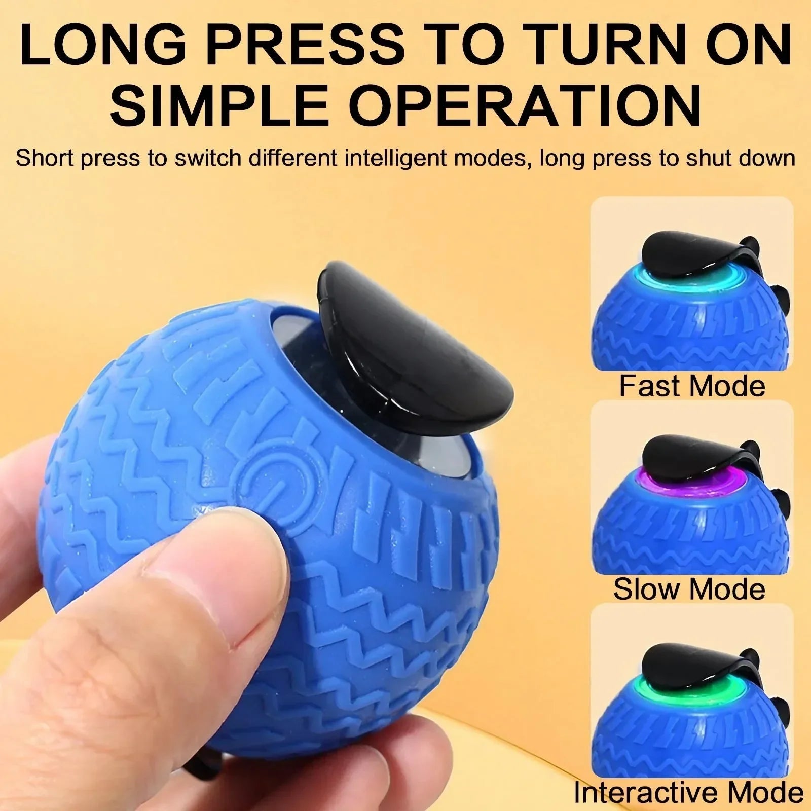 Smart Automatic Rotating LED Cat Teasing Ball, Obstacle Avoidance Interactive Cat Yo-Yo for Kittens Pet Supplies