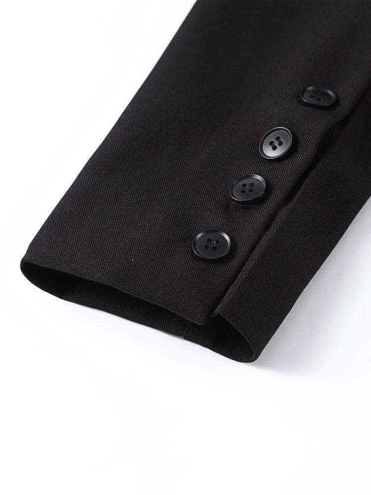 2026 Spring New Solid Lapel Blazer Jacket For Women Elegant Long Sleeve Waist Suit Coats Office Lady Chic Commute Tops