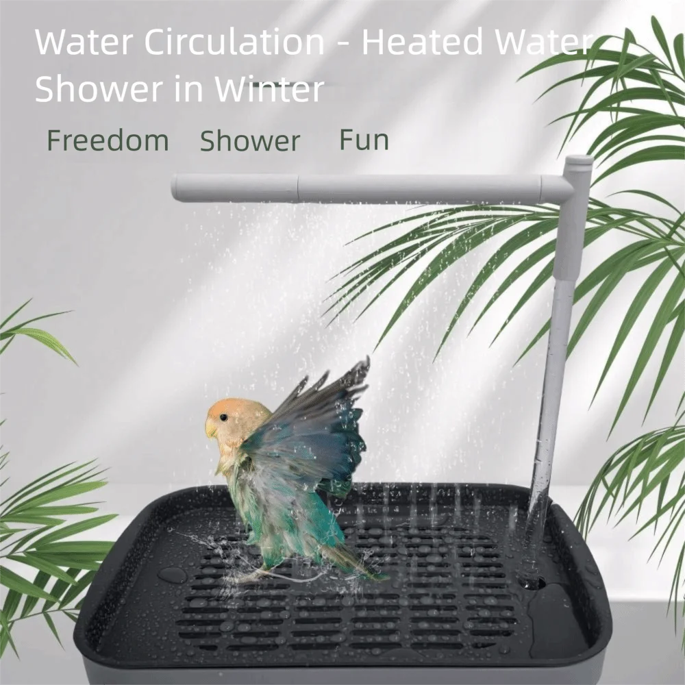 High Quality Automatic Parrot Bird Bath Tub USB Electric Pet Circulating Water Bathtub Bird Bathtub Shower Fountain Pet Supplies